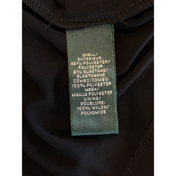 Lauren Ralph Lauren Sequined V Neck Wrap Black Midi Gown Dress Size 10 - Picture 8 of 10